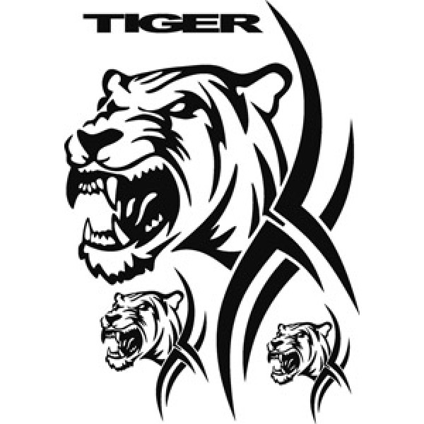 Тигр тату №3 (35х50) комплект