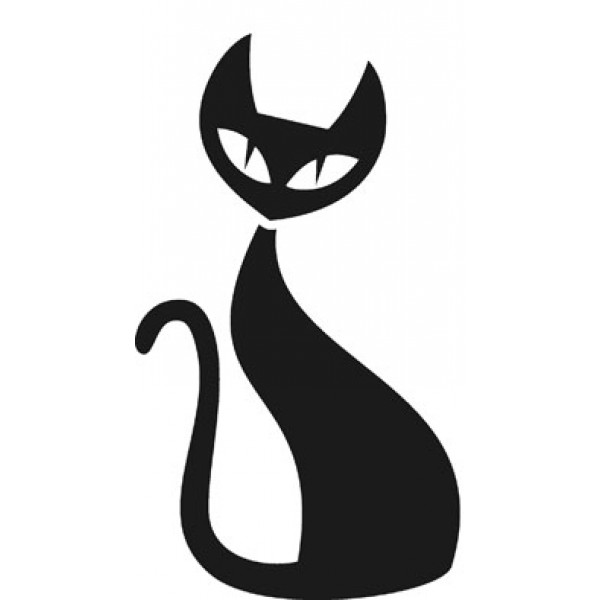 Кошка №3, 9х16,5 (черный)